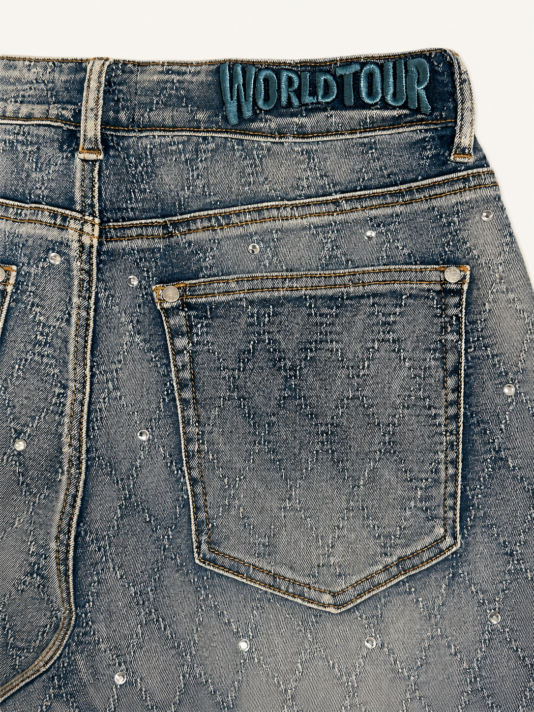 CRYSTAL AND STITCH EMBELLISHED