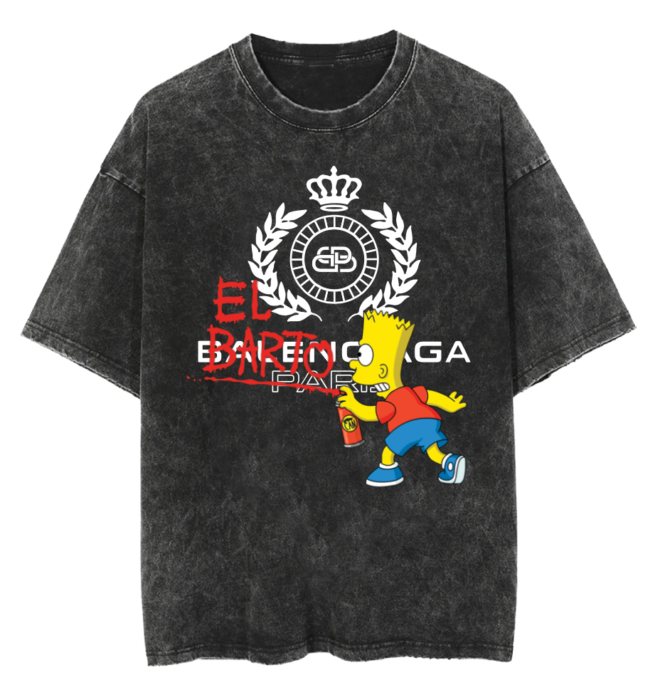 EL BARTO VINTAGE BLACK TEE
