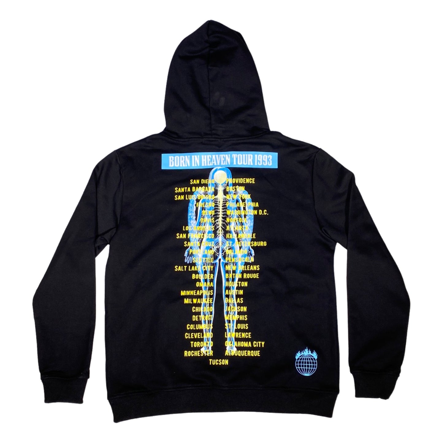 Black Burning Angel Hoodie