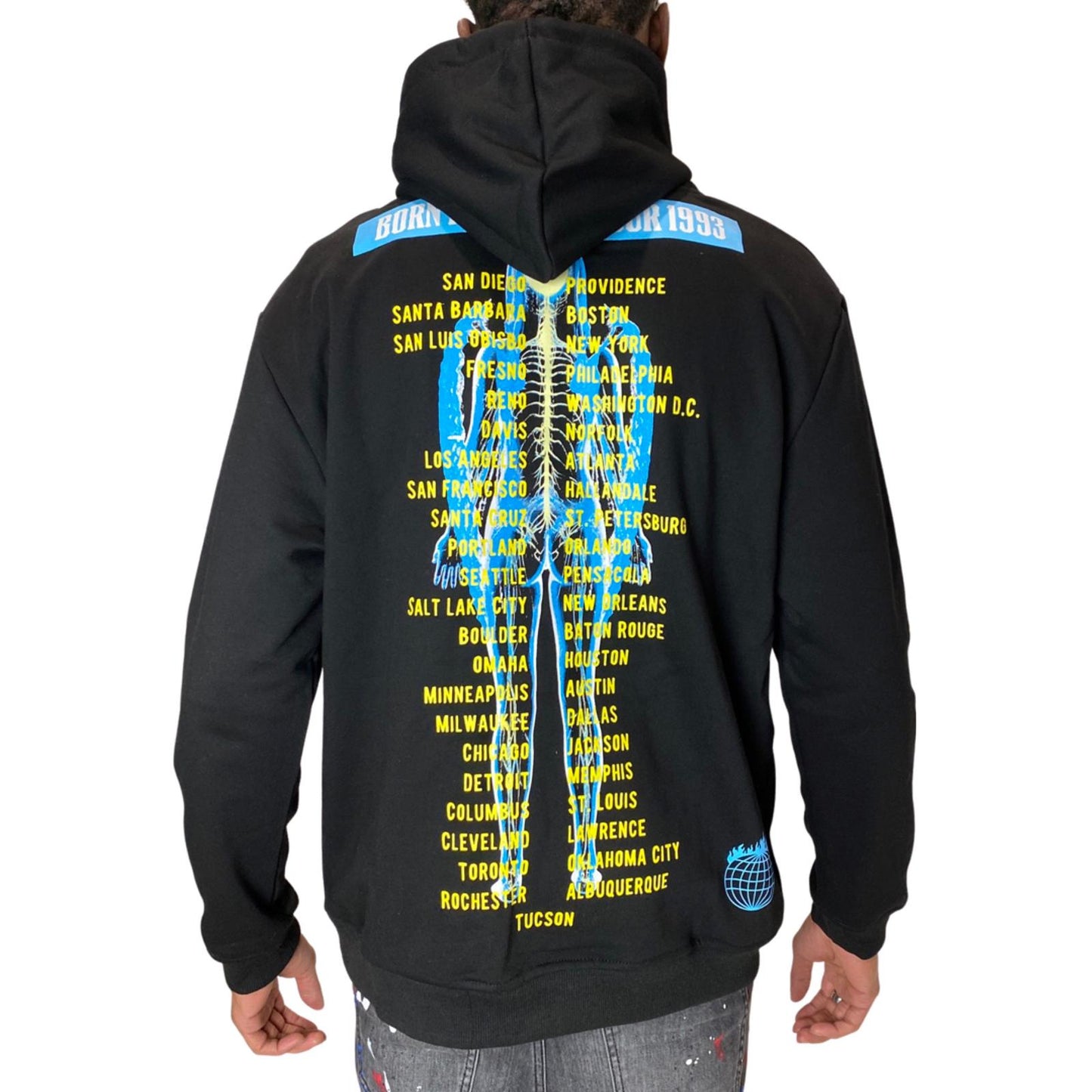 Black Burning Angel Hoodie