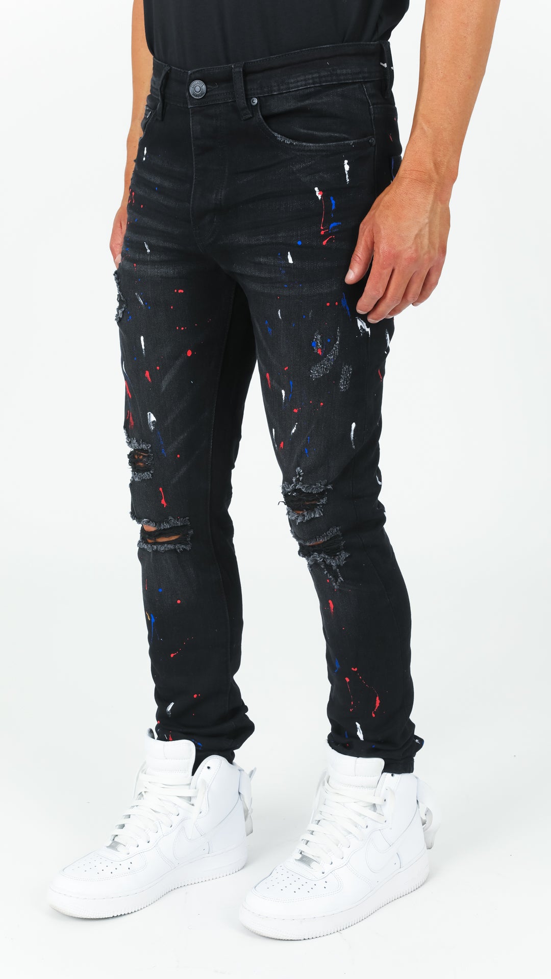 Manchester Paint Splatter Denim Pant