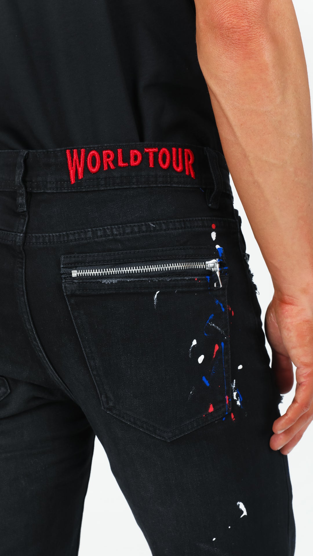 Manchester Paint Splatter Denim Pant