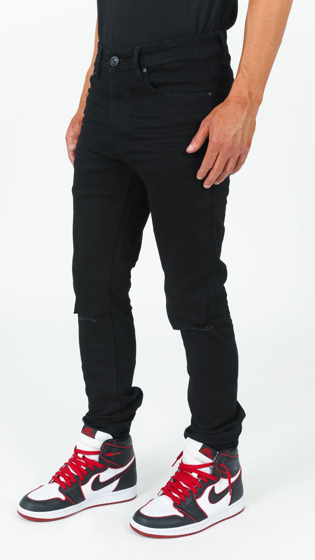 Midnight Denim Pant With Removable Bandana Wallet Chain