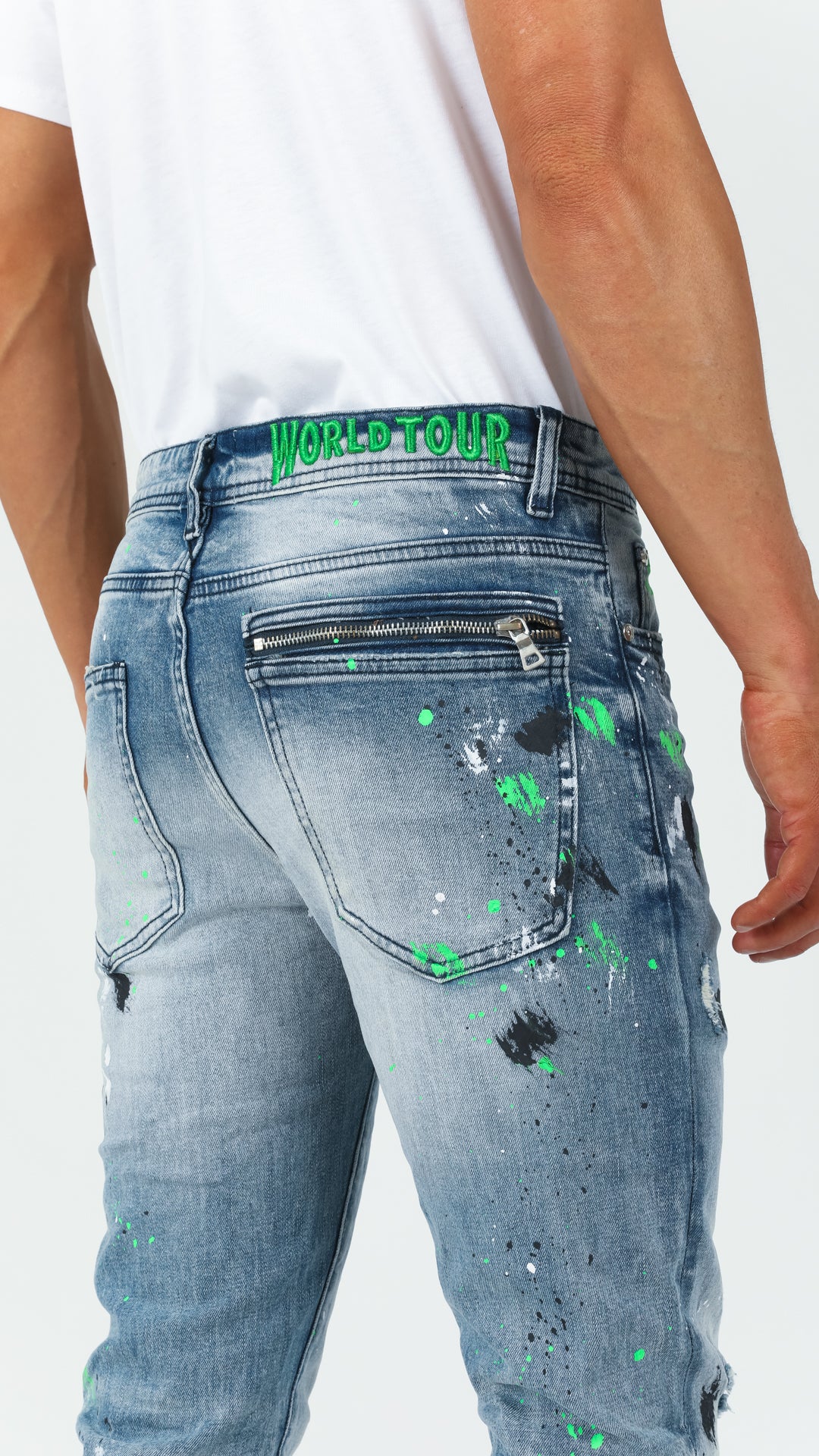 Ch-1 Green Spatter Denim Pant