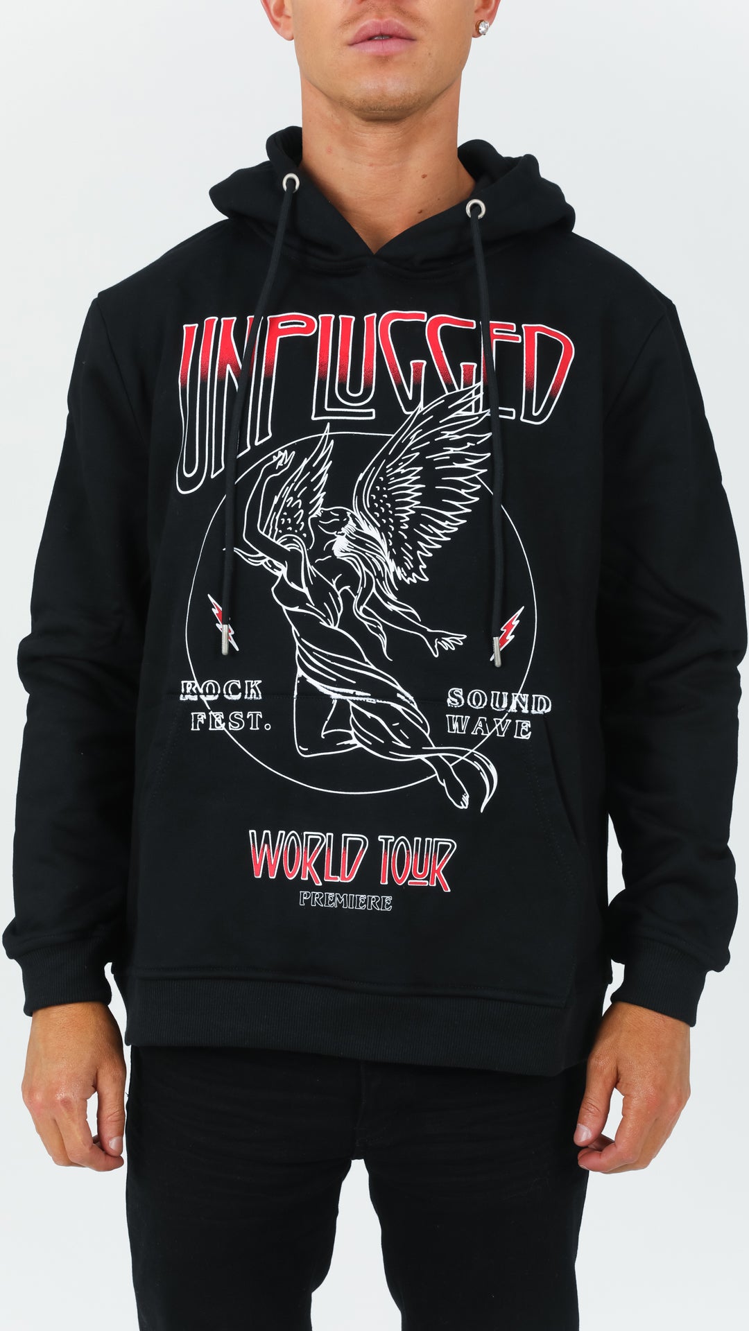 Black Unplugged Hoodie