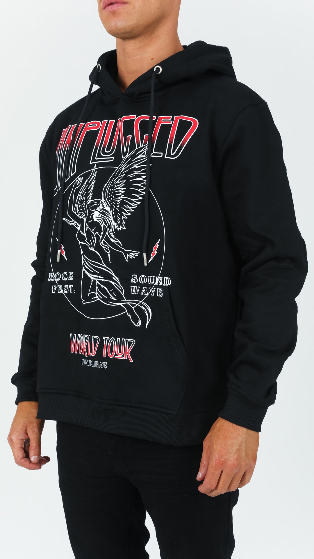 Black Unplugged Hoodie