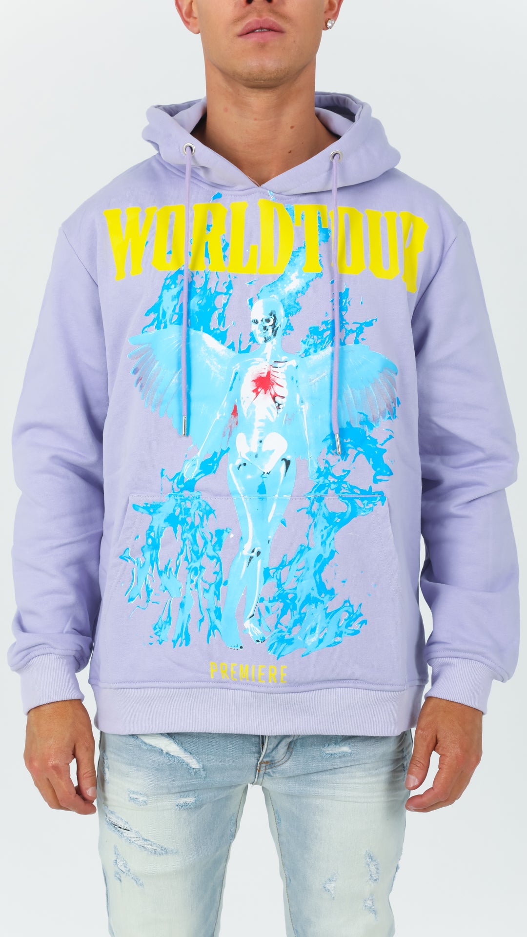 Lavender Burning Angel Hoodie