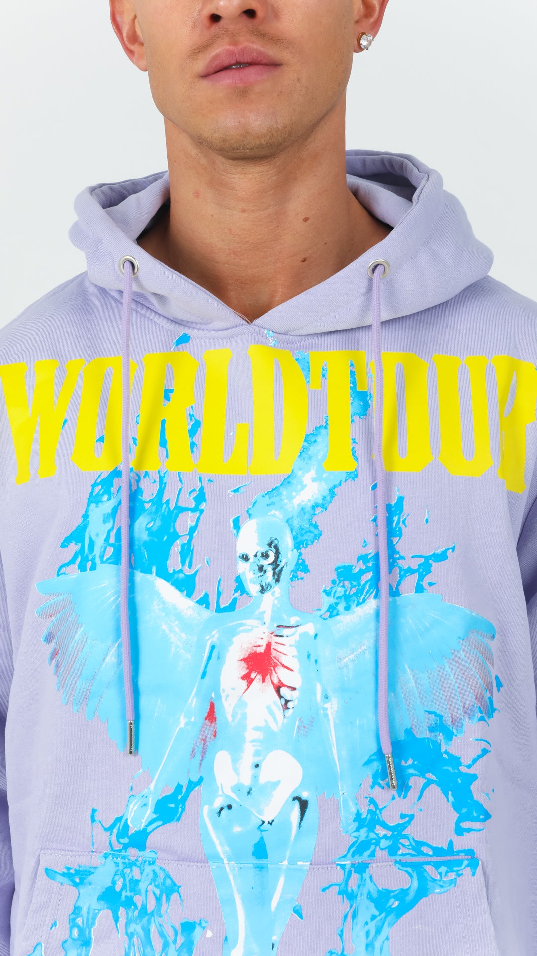 Lavender Burning Angel Hoodie