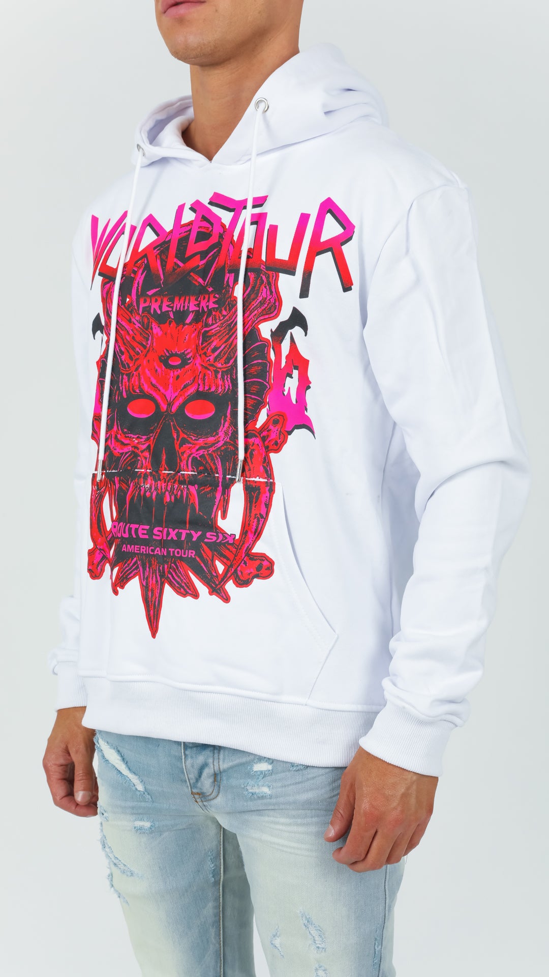 White Route 66 Hoodie