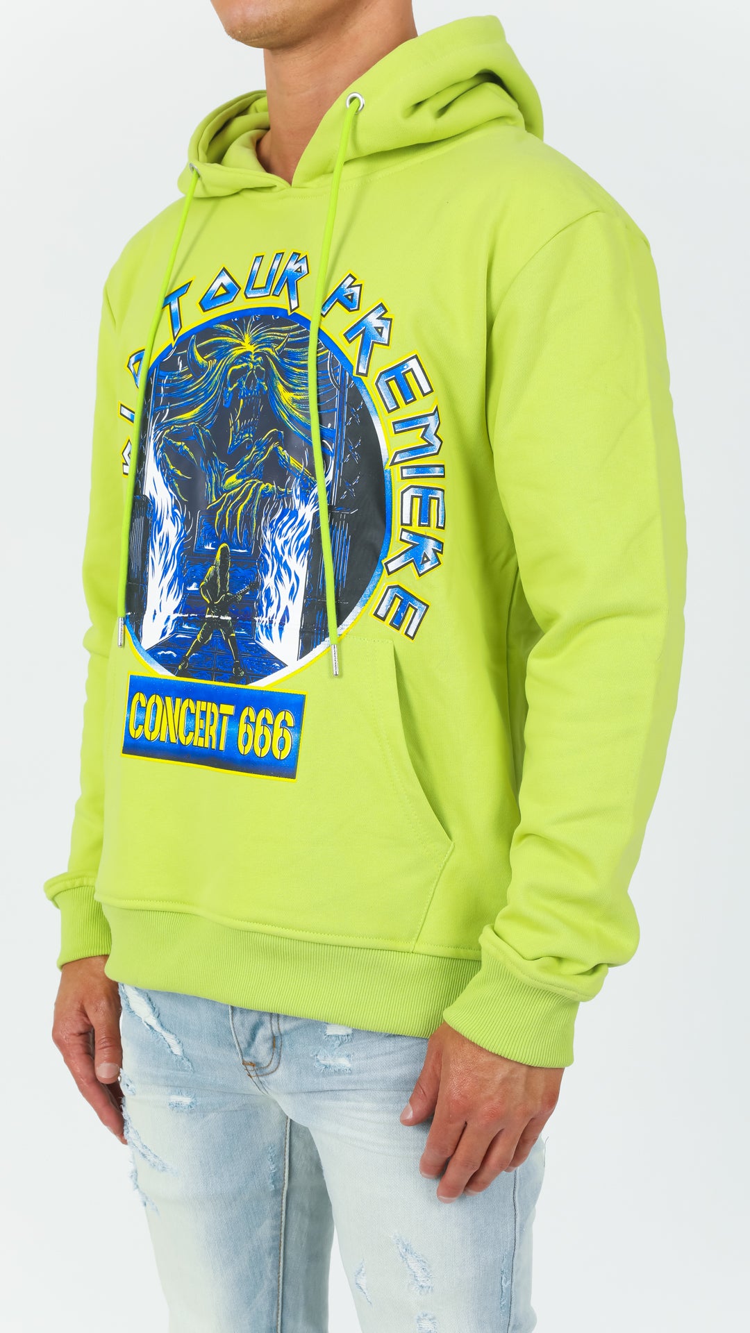 Neon Yellow Concert 666 Hoodie