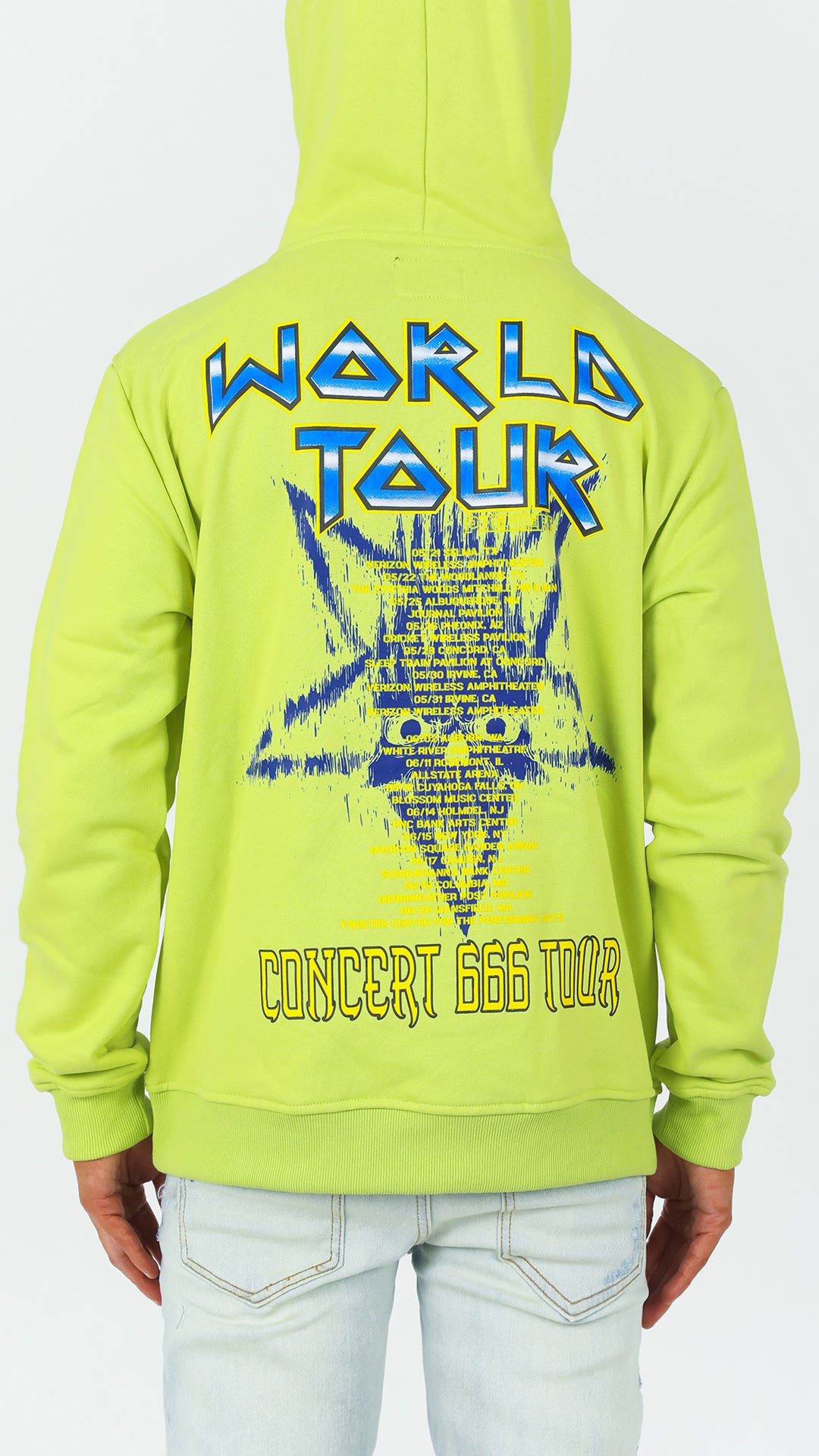 Neon Yellow Concert 666 Hoodie