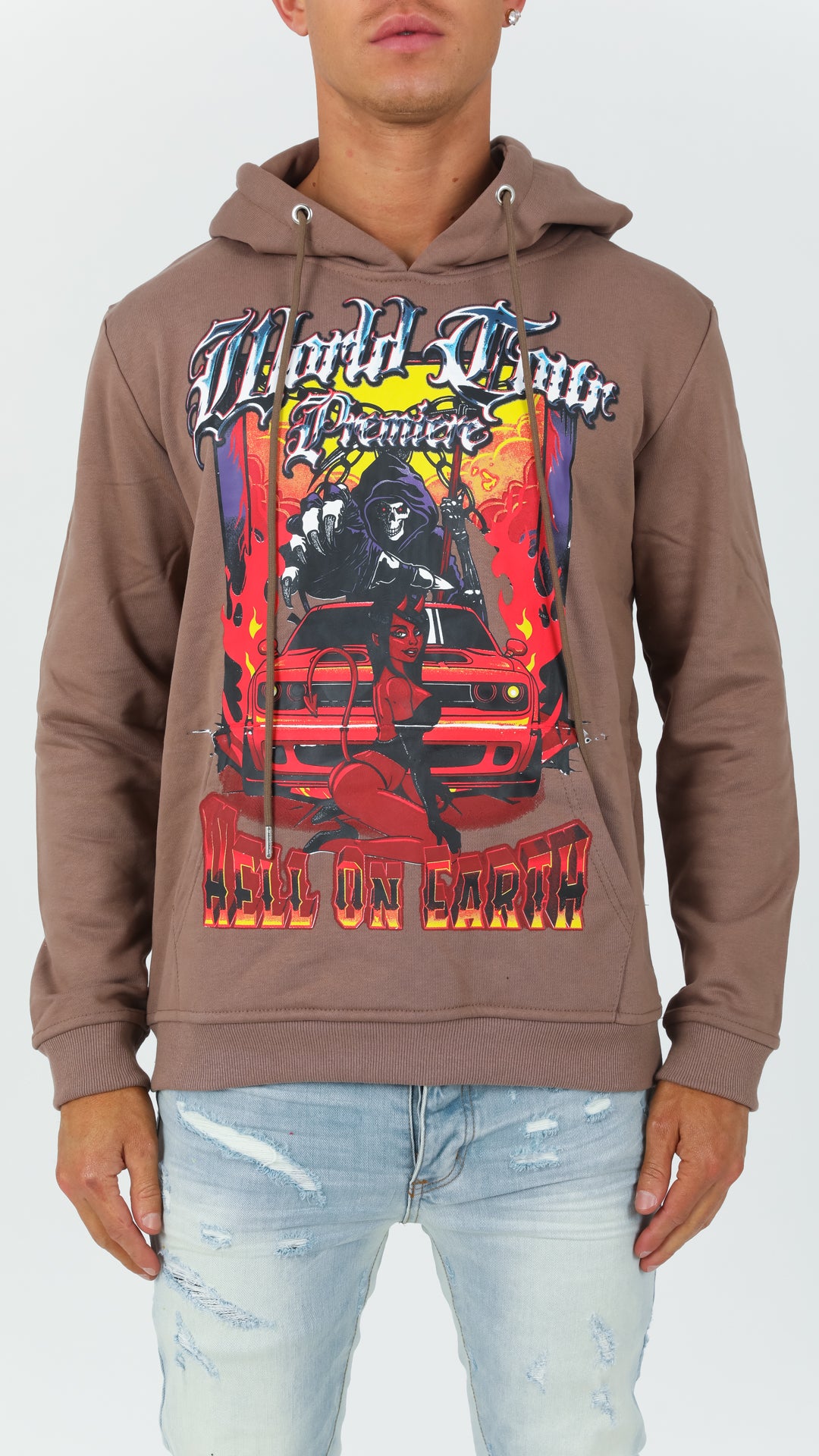Brown Hell On Eart Hoodie