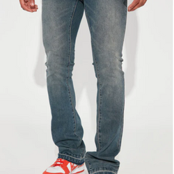 STACKED SKINNY FLARE JEAN WITH LETDOWN HEM