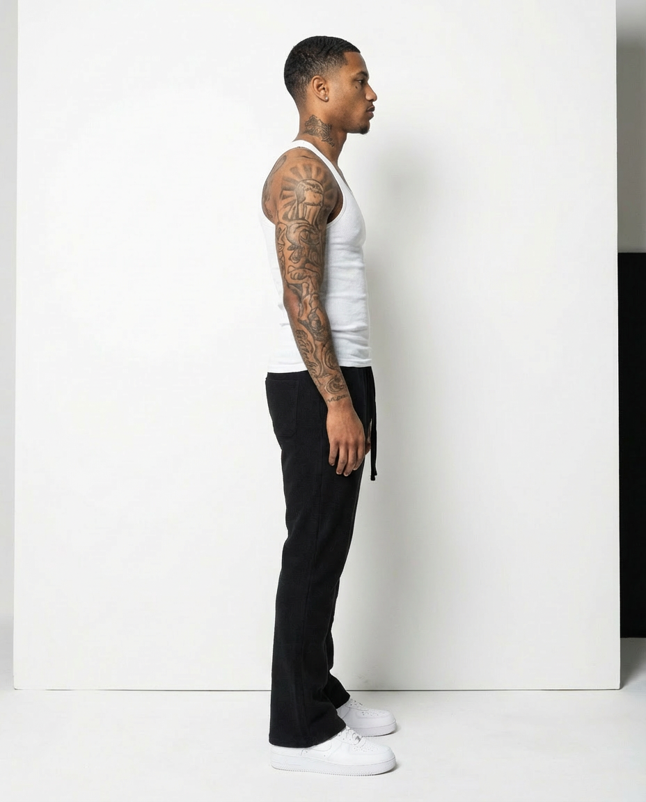 REVERSE FRENCH TERRY WIDE LEG PANT