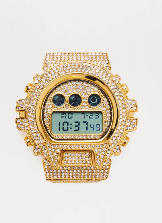 ICED OUT DIGITAL WATCH - GOLD