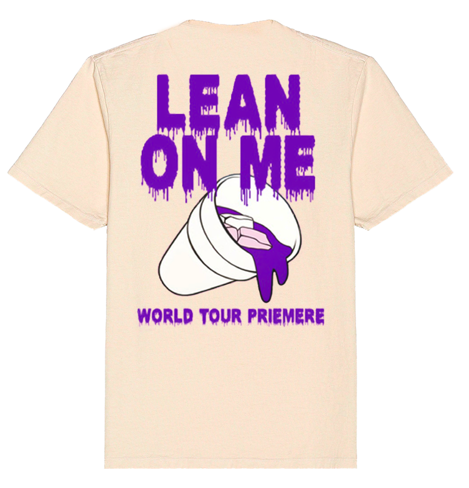 LEAN ON ME CREAM TEE