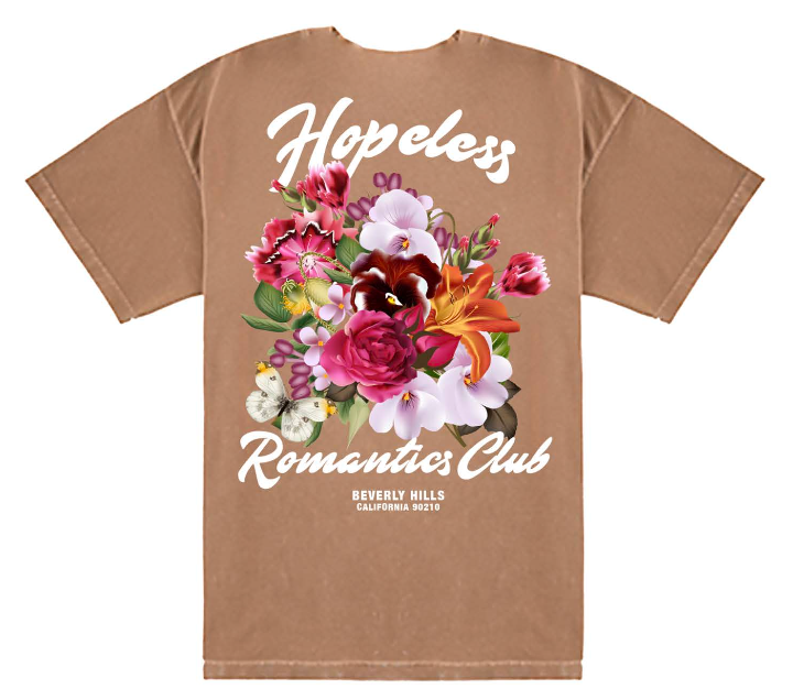 HOPELESS ROMANTIC TEE - BROWN