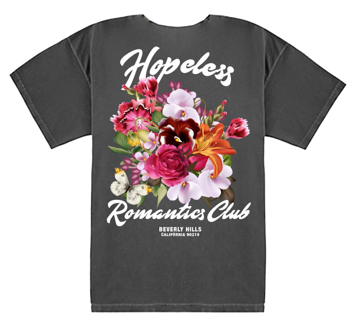 HOPELESS ROMANTIC TEE - VINTAGE BLACK