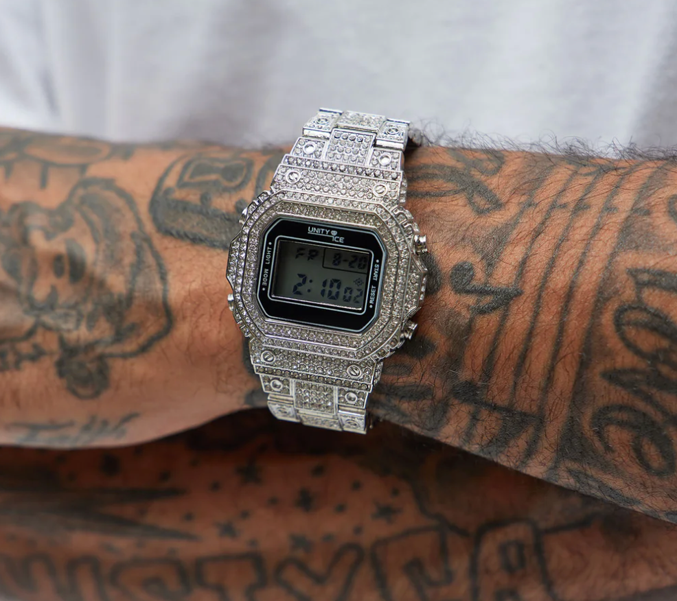 WT ICED OUT WATCH - SILVER