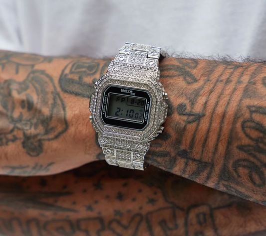 ICED OUT DIGITAL WATCH - SILVER