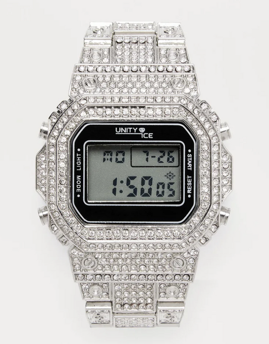 WT ICED OUT WATCH - SILVER