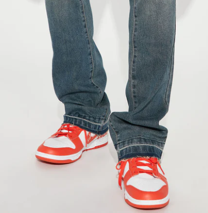 STACKED SKINNY FLARE JEAN WITH LETDOWN HEM