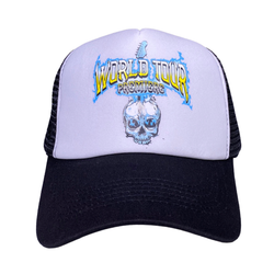 Black Electric Skull Trucker Hat