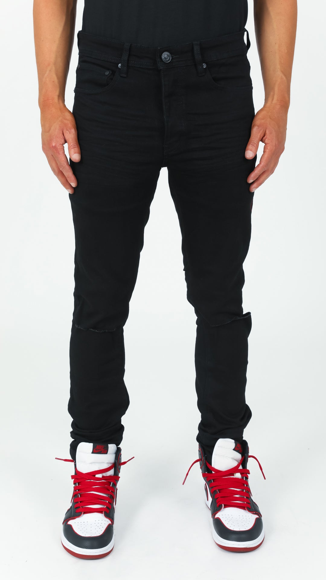 Midnight Denim Pant With Removable Bandana Wallet Chain