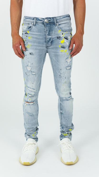 Ch-2 Yellow Spatter Denim Pant