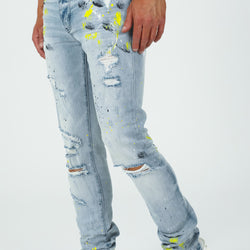 Ch-2 Yellow Spatter Denim Pant