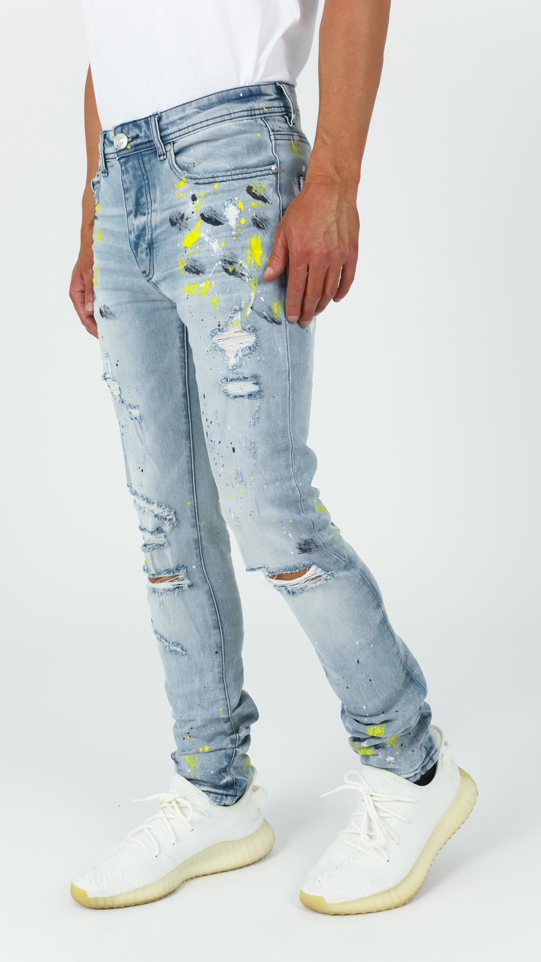 Ch-2 Yellow Spatter Denim Pant