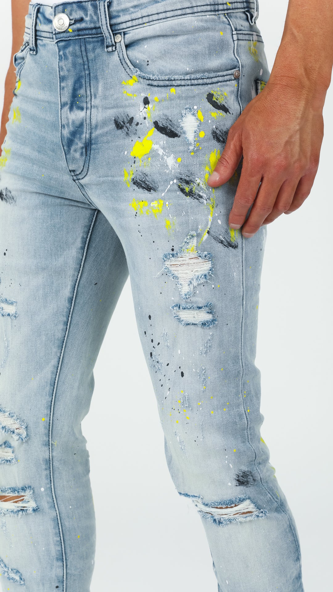 Ch-2 Yellow Spatter Denim Pant