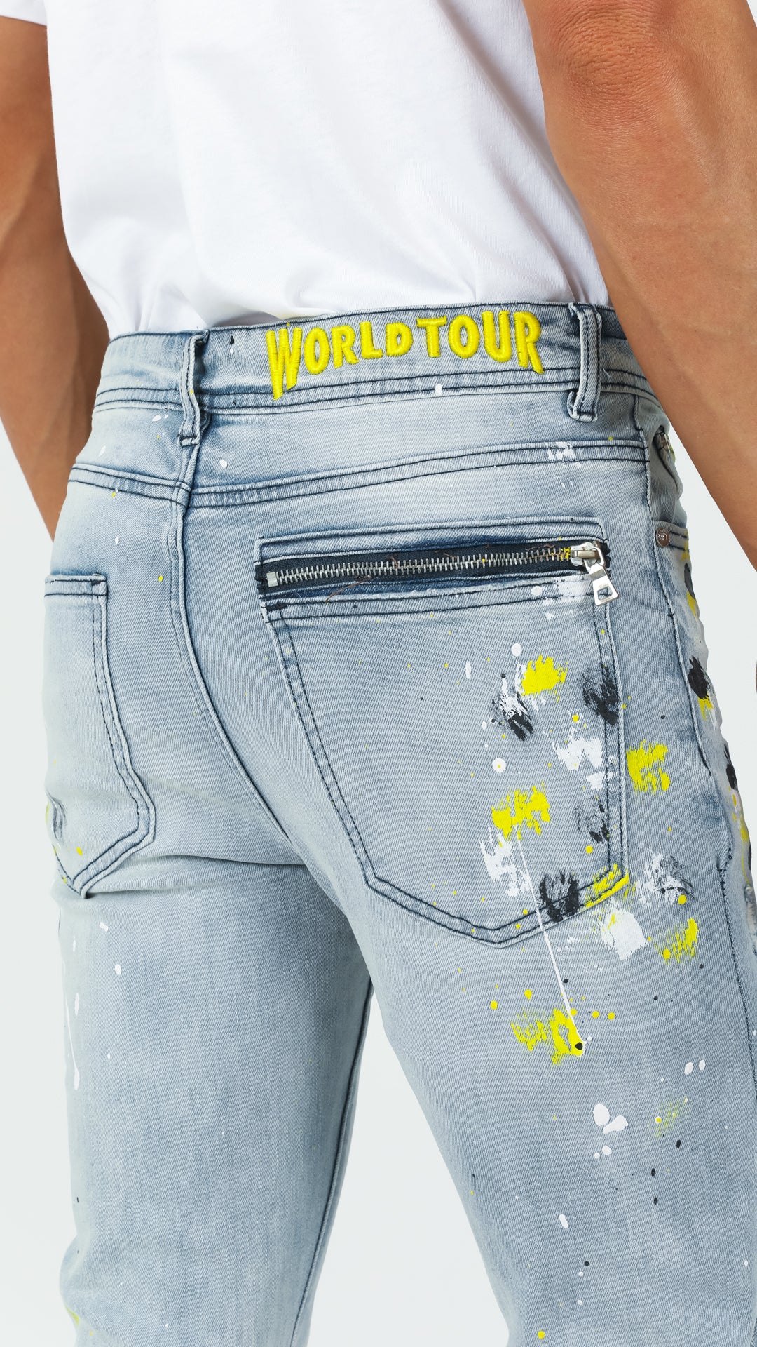 Ch-2 Yellow Spatter Denim Pant