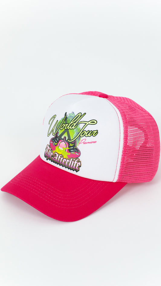 Neon Pink Afterlife Trucker Hat