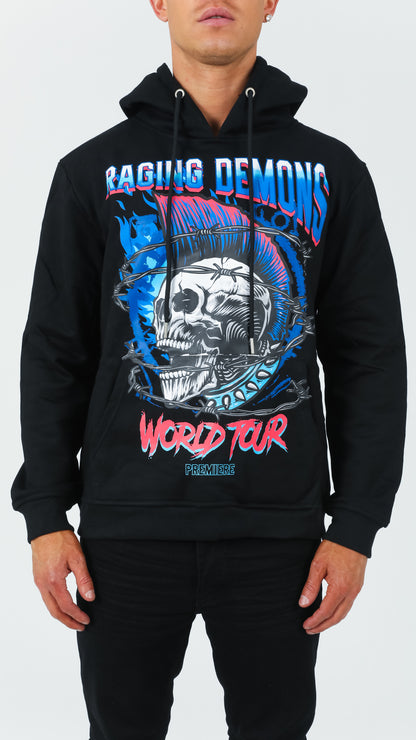 Black Raging Demons Hoodie