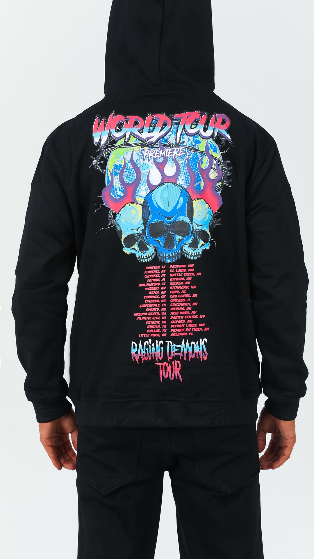 Black Raging Demons Hoodie