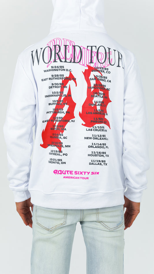 White Route 66 Hoodie