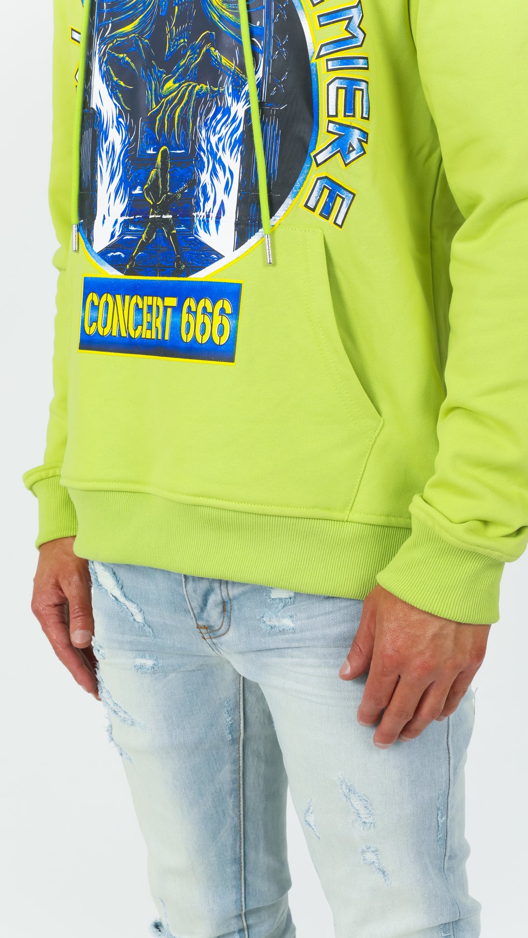 Neon Yellow Concert 666 Hoodie