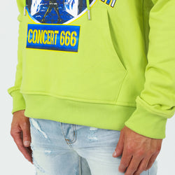 Neon Yellow Concert 666 Hoodie
