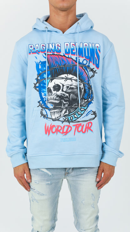 Blue Raging Demons Hoodie