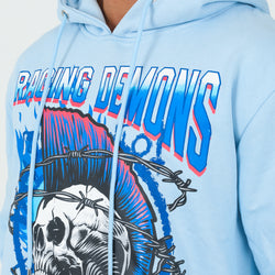 Blue Raging Demons Hoodie